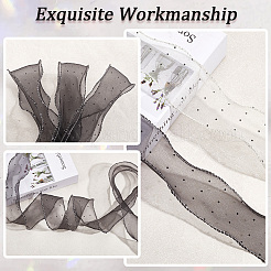 20 Yards 2 Colors Polyester Ribbon with Rhinestone&nbsp;OCOR-CY0001-36A