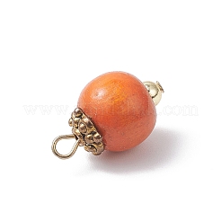 Wood with Alloy Pendants&nbsp;PALLOY-JF04557