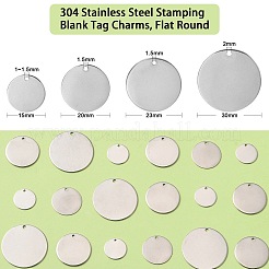 304 Stainless Steel Stamping Blank Tag Charms&nbsp;STAS-CJ0002-01