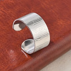304 Stainless Steel Cuff Open Rings&nbsp;RJEW-D357-02P