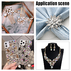 64Pcs 8 Style Light AB Style K9 Glass Rhinestone Cabochons&nbsp;RGLA-FG0001-09