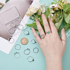 2 Sets 2 Style Alloy Finger Rings Sets&nbsp;RJEW-UN0003-03P