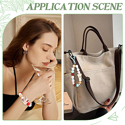 DIY Coffee Theme Silicone & Iron Keychain Making Kits&nbsp;DIY-SC0027-94