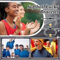 60Pcs Baseball Acrylic Braided Bead Bracelets&nbsp;BJEW-WA0001-05