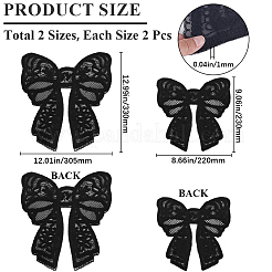 4Pcs 2 Styles Polyester Embroidery Iron on Clothing Patches&nbsp;PATC-GF0001-51B