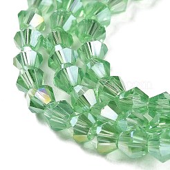 Transparent Electroplate Glass Beads Strands&nbsp;GLAA-F029-3mm-A24