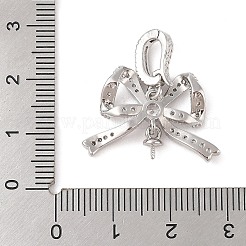 Brass Micro Pave Cubic Zirconia Peg Bails&nbsp;KK-N256-16P