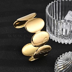 Oval 304 Stainless Steel Cuff Open Bangles&nbsp;BJEW-L610-14G