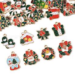 30Pcs 15 Styles Alloy Enamel Pendants&nbsp;ENAM-FS0003-52B