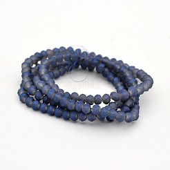 Full Rainbow Plated Faceted Rondelle Glass Beads Strands&nbsp;EGLA-J054-3x2mm-FR04