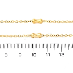 304 Stainless Steel Bone Cable Chain Necklaces&nbsp;NJEW-C073-08G