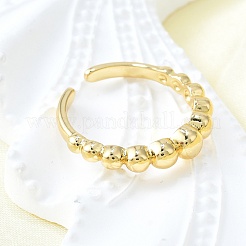 Brass Open Cuff Rings for Women&nbsp;RJEW-F179-04G