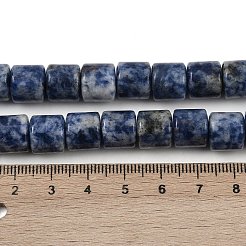 Natural Blue Spot Jasper Beads Strands&nbsp;G-G275-D21-10x10mm