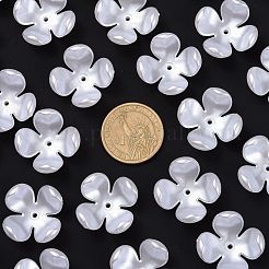 4-Petal ABS Plastic Imitation Pearl Bead Caps&nbsp;SACR-R864-Z9