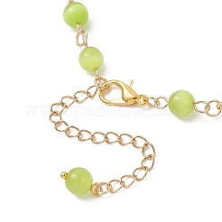 3Pcs 3 Colors Cat Eye Round Beads Link Bracelets for Women&nbsp;BJEW-JB12465