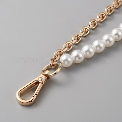 Plastic Imitation Pearl Beaded Double Strand Bag Handles&nbsp;DIY-WH0449-21A-G