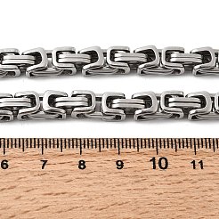 Non-Tarnish 201 Stainless Steel Byzantine Chain Necklaces&nbsp;NJEW-V0299-07