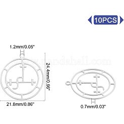 10Pcs 304 Stainless Steel Sigil of Lilith Pendants&nbsp;STAS-UN0028-57