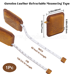 Flower Pattern Leather Tape Measure&nbsp;AJEW-WH20001-30B