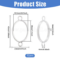 32Pcs Alloy Oval Open Back Bezel Connector Charms&nbsp;FIND-CA0011-77P