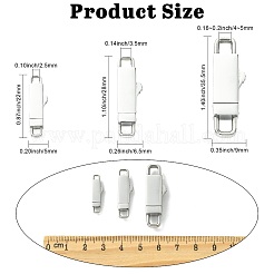 3Pcs 3 Styles Stainless Steel Bayonet Clasps&nbsp;STAS-CJ0003-61