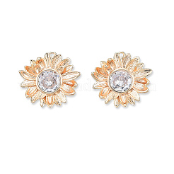 Brass Pave Clear Cubic Zirconia Pendants&nbsp;KK-N232-468