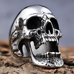 Skull 304 Stainless Steel Finger Rings for Men&nbsp;FS-WGF2445-02