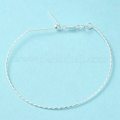 925 Sterling Silver Twisted Bracelets&nbsp;BJEW-G680-01S