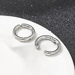 304 Stainless Steel Micro Pave Clear Cubic Zirconia Cuff Earrings&nbsp;EJEW-C096-60P