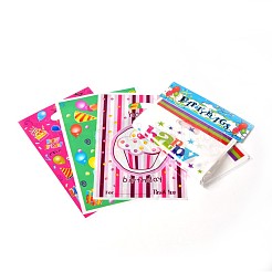 Mixed Printed Rectangle PE Material Plastic Bags for Birthday Party&nbsp;AJEW-J029-14