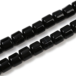 Natural Black Agate(Dyed & Heated) Beads Strands&nbsp;G-G275-D15-10x10mm