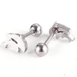 Tarnish Resistant 201 Stainless Steel Barbell Cartilage Earrings&nbsp;EJEW-R147-42