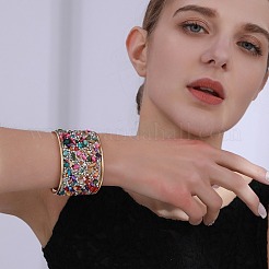 Iron Rhinestone Cuff Bangles for Women&nbsp;FS-WGA6AD4-01