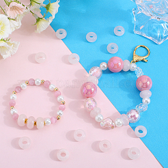20Pcs Natural Rose Quartz European Beads&nbsp;G-SP0001-01B-04