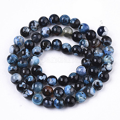 Natural Fire Crackle Agate Beads Strands&nbsp;G-N326-14B-02