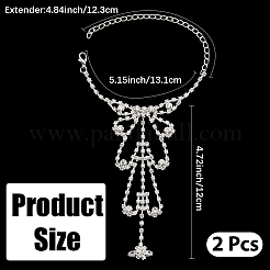 2Pcs Crystal Rhinestone Tennis Ring Bracelet&nbsp;BJEW-CN0001-17C