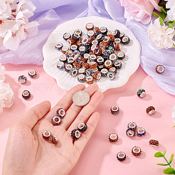 105Pcs 3 Colors Polymer Clay Rhinestone European Beads&nbsp;CPDL-TA0001-02