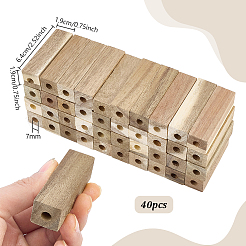 40Pcs Wood Craft Block&nbsp;WOOD-PH0004-11