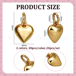 20Pcs 2 Colors Rack Plating Brass Pendants&nbsp;KK-PH0014-19B