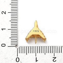 925 Sterling Silver Pave Clear Cubic Zirconia Crown Pendant Bails&nbsp;STER-P068-04G