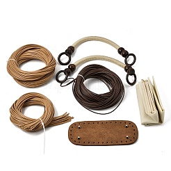 DIY Women's Plastic Rattan Woven Handbag Set&nbsp;WD-XCP0001-10