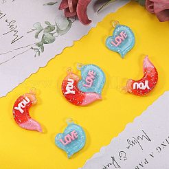 10 Sets Gradient Color Opaque Resin Pendants&nbsp;RESI-SZ0001-91A