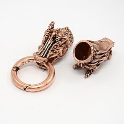 Dragon Head Alloy Spring Gate Rings&nbsp;PALLOY-L126-01