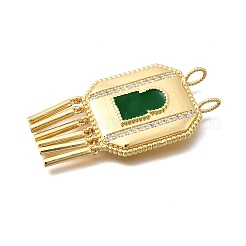Brass Micro Pave Cubic Zirconia Big Pendants&nbsp;KK-Z125-27G