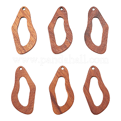 20Pcs Walnut Wood Hollow out Pendants&nbsp;WOOD-CJ0001-22