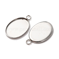 304 Stainless Steel Pendant Cabochon Settings&nbsp;STAS-D379-07P