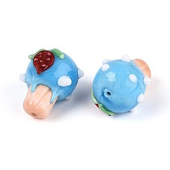 Handmade Lampwork Bumpy Beads&nbsp;LAMP-T022-06C