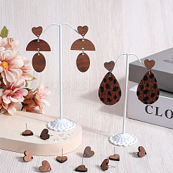 50Pcs Wood Stud Earring Finding&nbsp;FIND-SP0001-19C