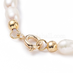 Grade A Natural Pearl Beaded Bracelets with Brass Spring Ring Clasps for Women&nbsp;BJEW-JB08037