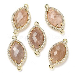 Natural & Synthetic Mixed Stone Faceted Horse Eye Connector Charms&nbsp;G-G181-07G